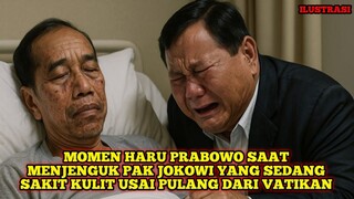 Momen Haru Pak Prabowo Saat Menjenguk Pak Jokowi Yang Sedang Sakit Kulit Usai Pulang Dari Vatikan