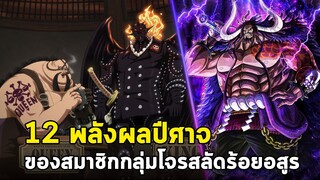 วันพีช - 12 พลังผลปีศาจของสมาชิกกลุ่มโจรสลัดร้อยอสูร