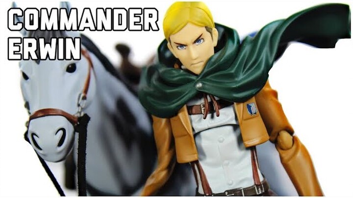 Figma Attack on Titan Commander Erwin Smith & Horsie Action Figure Review Good Smile Company