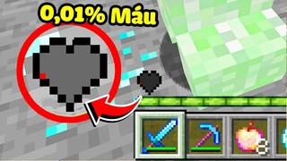 Minecraft nhưng Tôi Chỉ Có 0,01% Máu