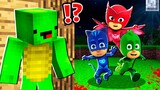 Why Creepy PJ Masks ATTACK JJ and MIKEY VILLAGE at 3am? - in Minecraft Maizen