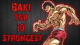 Top 10 Strongest Character Of Baki Anime | In Hindi | JD Sensei