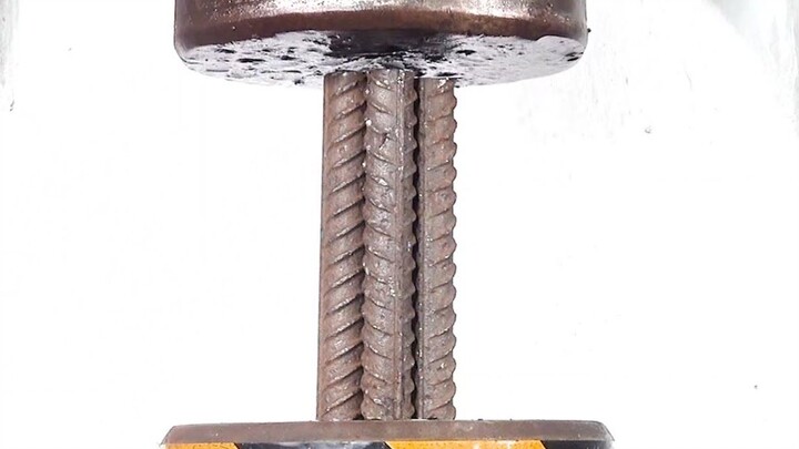 【Máy ép thủy lực ép mọi thứ】 Thanh thép siêu cứng vs máy ép thủy lực