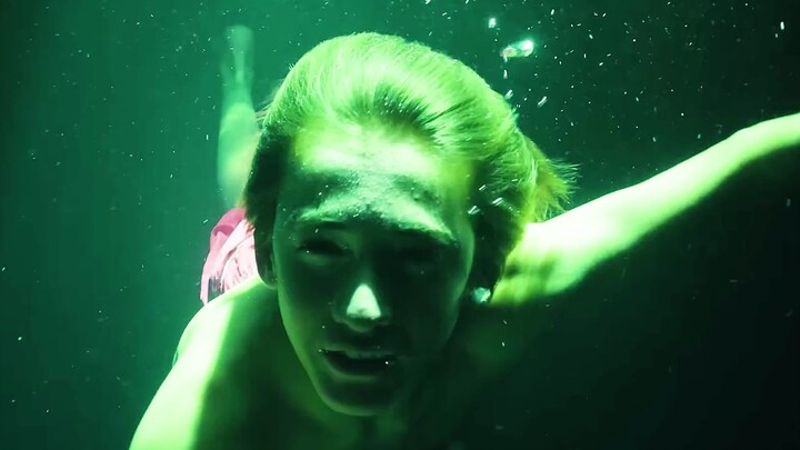 Boy jumps into the pool—only to find it’s connected to a dark, endless sea—and a terrifying monster 