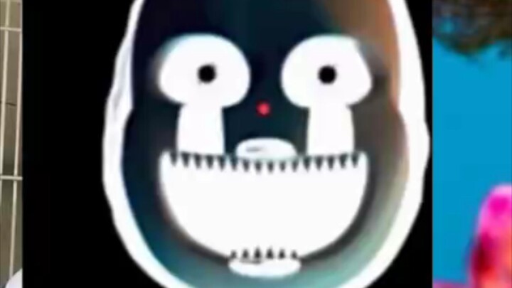 scary monster see while blinking fast