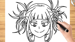 วิธีการวาด ฮิมิโกะ โทกะ มายฮีโร่อะคาเดมี่ บาปทีละขั้นตอนการสอน ดาวน์โหลดฟรี หน้าระบายสี
