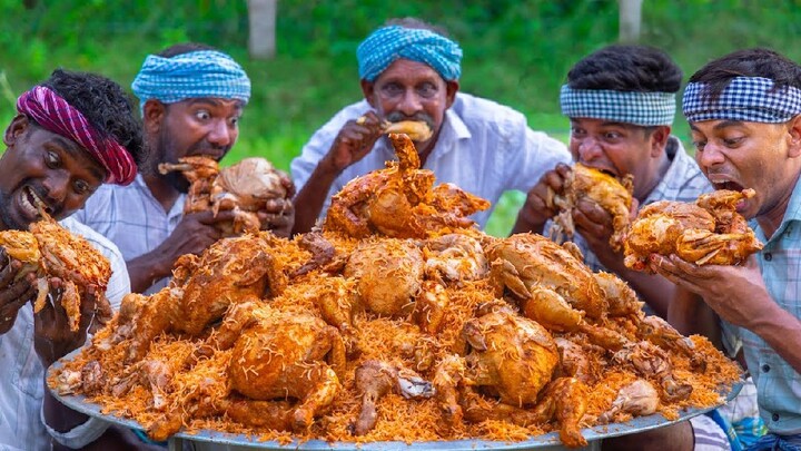 FULL CHICKEN BIRYANI | Whole Chicken Biryani Cooking & Eating in Village | Episode 2