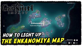 How to Light up the Enkanomiya Map Genshin Impact A Glimpse Into the Pale Night Quest Guide