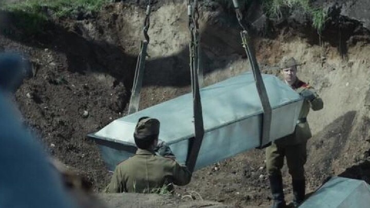 This is how people who died in the nuclear leak were buried, in a welded metal coffin with cement.