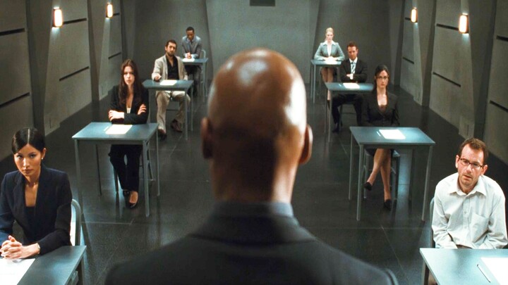 Eight elites compete for a ten-million‑dollar‑a‑year job, but the exam is just a blank sheet of pape