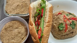 cách làm patê gan mè rất thôm ngon. ăn bánh mì hết ý