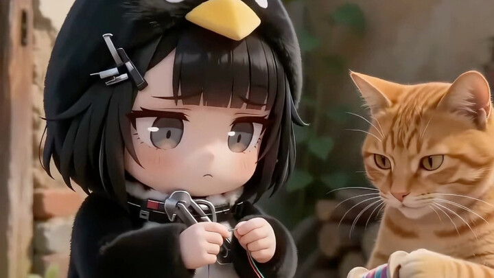 Little Black took away the little penguin’s competition dress—can it turn the tables?