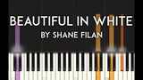 Beautiful in White by Shane Filan synthesia piano tutorial with free sheet music