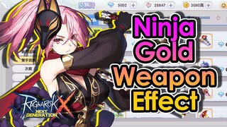 [ROX] Gold Weapon Effect For Ninja Job Class! | King Spade