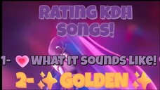 rating kpop demon hunters songs 💗💗