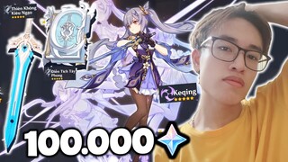 TÔI BỎ RA 100.000 NGUYÊN THẠCH ROLL BANNER THƯỜNG LẤY MONA KEQING C6 VÀ CÁI KẾT BANG CHỦ THIÊN KHÔNG