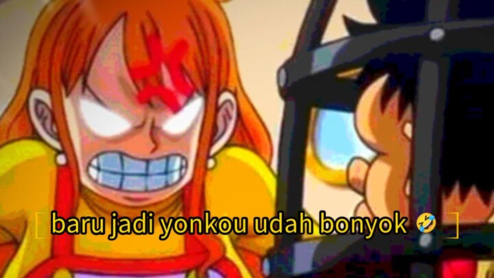 baru jadi yonkou udah bonyok 🤣 #onepiece #nami #luffy #shp_crew