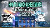 How To Unlock Achievements New Update Legendary Hero Patch | Mobile Legends