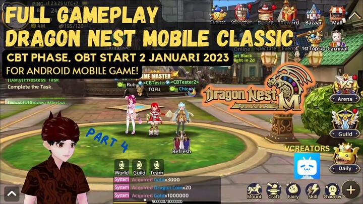 [Part 4] CBT FULL GAMEPLAY Dragon Nest M CLASSIC | Vtuber Indonesia #Vcreators
