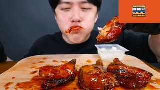 Mukbang đùi gà Hàn Quốc p4 #monngonmoingay