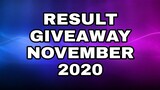 Result Giveaway November 2020 | Mobile Legends Free Diamond | MLBB Giveaway