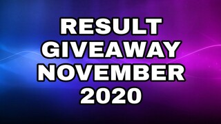 Result Giveaway November 2020 | Mobile Legends Free Diamond | MLBB Giveaway