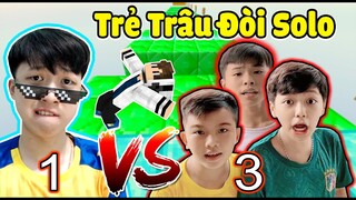 VINH BỊ TRẺ TRÂU ĐẾN NHÀ ĐÒI KÈO SOLO PARKOUR TRONG MINECRAFT | HÀI CƯỜI VỠ BỤNG 🤣 | VinhMC