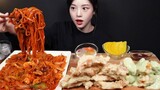 [Mukbang TV] - Tôm sốt kem + Thịt chiên chua ngọt + Mì xào hải sản| ASRM