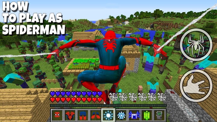 HOW THE SPIDERMAN SAVED THIS VILLAGE IN MINECRAFT! Inventory Noob vs Pro