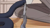 [Cold-blooded Animals] The little black snake sheds its skin. It turns out you have two organs! No w