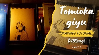Giyuu-San | Drawing Tomioka Giyu [Kimetsu No Yaiba] Part 1