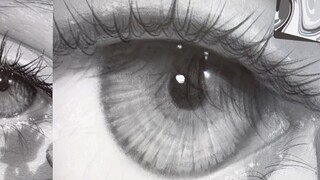 Menantang untuk menggambar mata dengan palet warna yang dimatikan