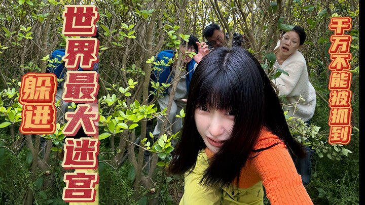 I’ve hidden inside the world’s largest maze! I have to escape the chase and complete the challenge!