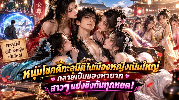 หนุ่มโชคดีทะลุมิติไปเมืองหญิงเป็นใหญ่ กลายเป็นของหายาก สาวๆ แย่งชิงกันทุกหยด!