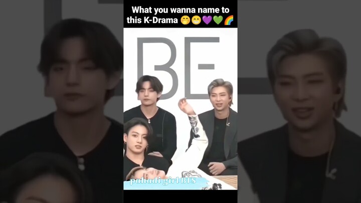 What you wanna name to this K-Drama 🤭😁💜💚🌈 #taekook #shorts #youtube #ytshorts