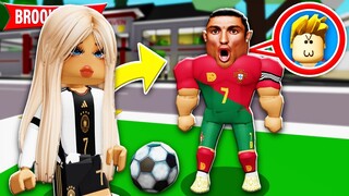 ich TROLLE als EM FUßBALL SPIELER in Brookhaven! (sie verliebt sich..)