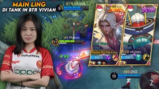 MAIN LING DI TANK IN BTR VIVIAN | TOP GLOBAL LING - Mobile Legends