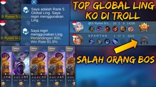 Begini Jadinya Kalo Top Global Ling Di Troll | Ling Gameplay Mobile Legends #mlbb #mobilelegends