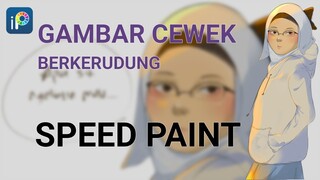 "Gambar perempuan berkerudung" speedpaint