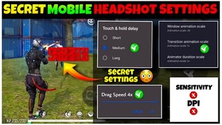 Secret Headshot Settings Free Fire 🤫❤️ | External Mobile Headshot Settings Free Fire