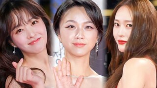 【تانغ وي + جيونغ سو جونغ + بارك بو يونغ】السجادة الحمراء لمهرجان الأسد الأزرق السينمائي 2023! أناقة ت