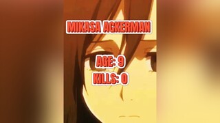 Mikasa's Total Kills aot edit fyp mikasa aotedit AttackOnTitan totalkills anime foryou foryoupage viral trending