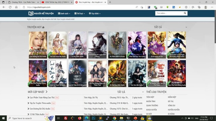Tải trình duyệt microsoft Edge để nghe truyện audio.