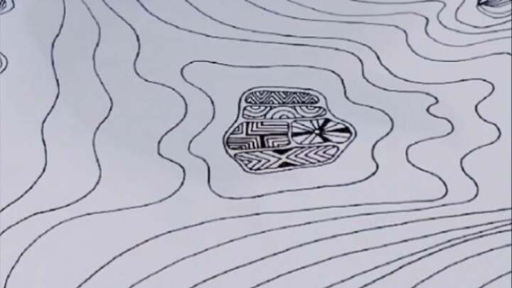 Zentangle - Curve 小方格禅绕图 #zentangle #art #creative #easydraw #handcraft #禅绕画 #治愈 #手绘 #艺术创作 #创意