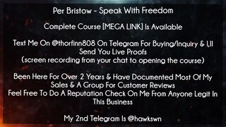 Per Bristow Course Speak With Freedom download