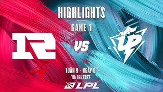 RNG vs UP | Highlights - Game 1 | Tuần 9 Ngày 6 | LPL Mùa Xuân 2022