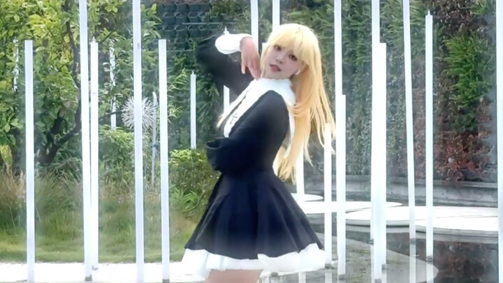 A borrowed cat afraid of falling into the water