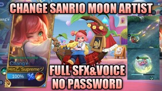 SCRIPT SKIN CHANGE SANRIO MOON ARTIST HELLO KITTY FULL EFFECTS VOICE NO PASSWORD - MOBILE LEGENDS