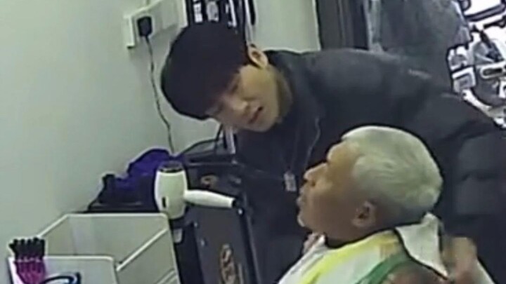 The old man nearly lost his life, and the barber nearly lost his shop.