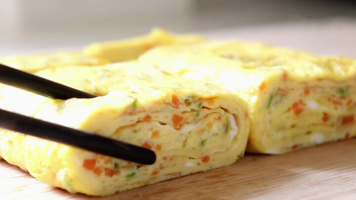 【鸡蛋卷】简单又好吃的鸡蛋料理，韩式鸡蛋卷